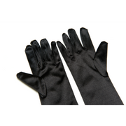 Mini Audrey Girl Size Long Black Satin Gloves Inspired by Audrey Hepburn