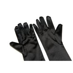 Mini Audrey Girl Size Long Black Satin Gloves Inspired by Audrey Hepburn - Utopiat