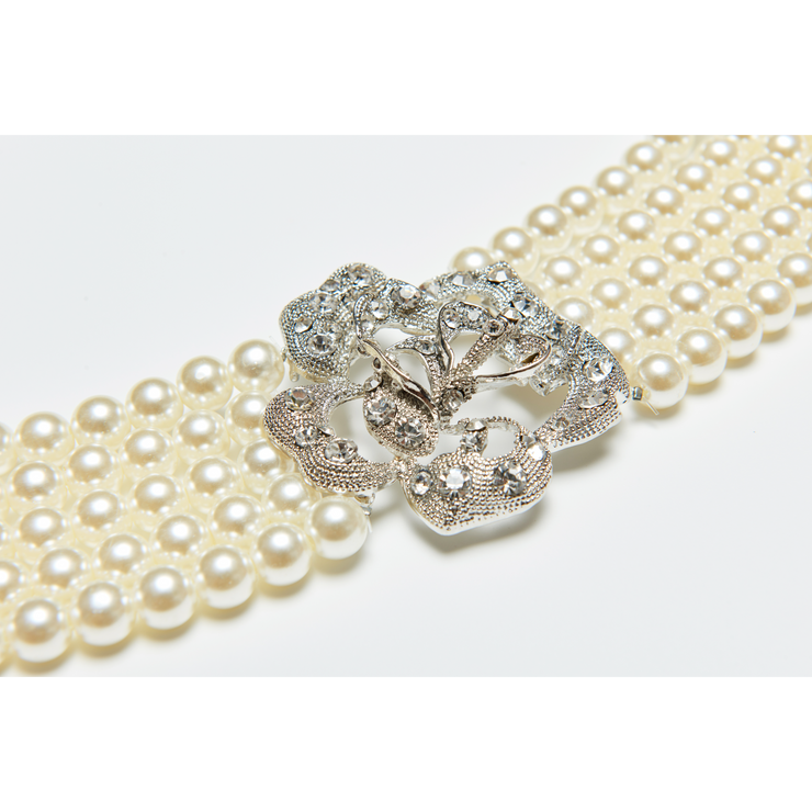 Holly 5 Strand Pearl Necklace Inspired By BAT