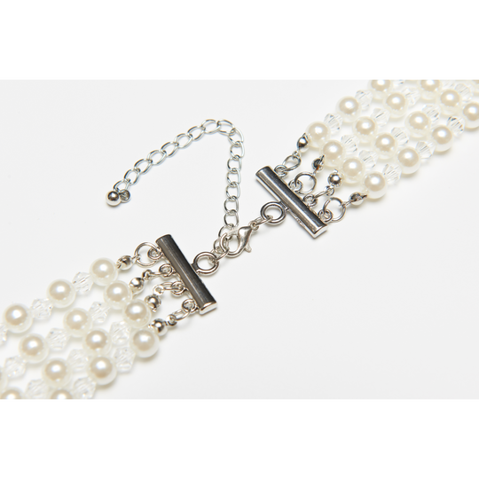 Holly Golightly Mini 5 Piece Pearl Jewelry Costume Flapper Set with Clip On Earrings Inspired by Audrey Style - Utopiat