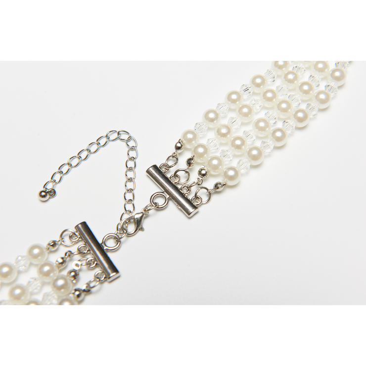 Holly Golightly Mini 3 Piece Pearl Jewelry Costume Flapper Set with Clip On Earrings Inspired by Audrey Style