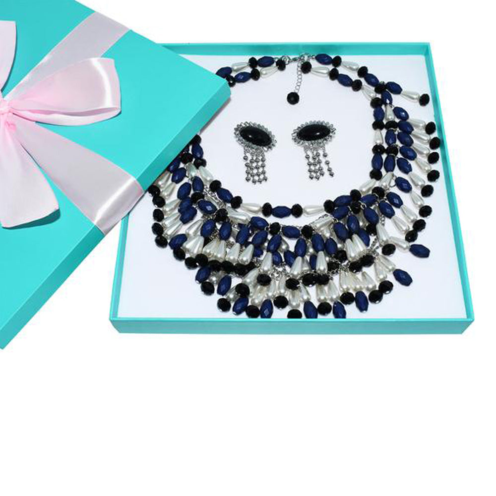 Holly Fringe Oversized Costume Jewelry Set Inspired By Breakfast At Tiffany’s - Utopiat