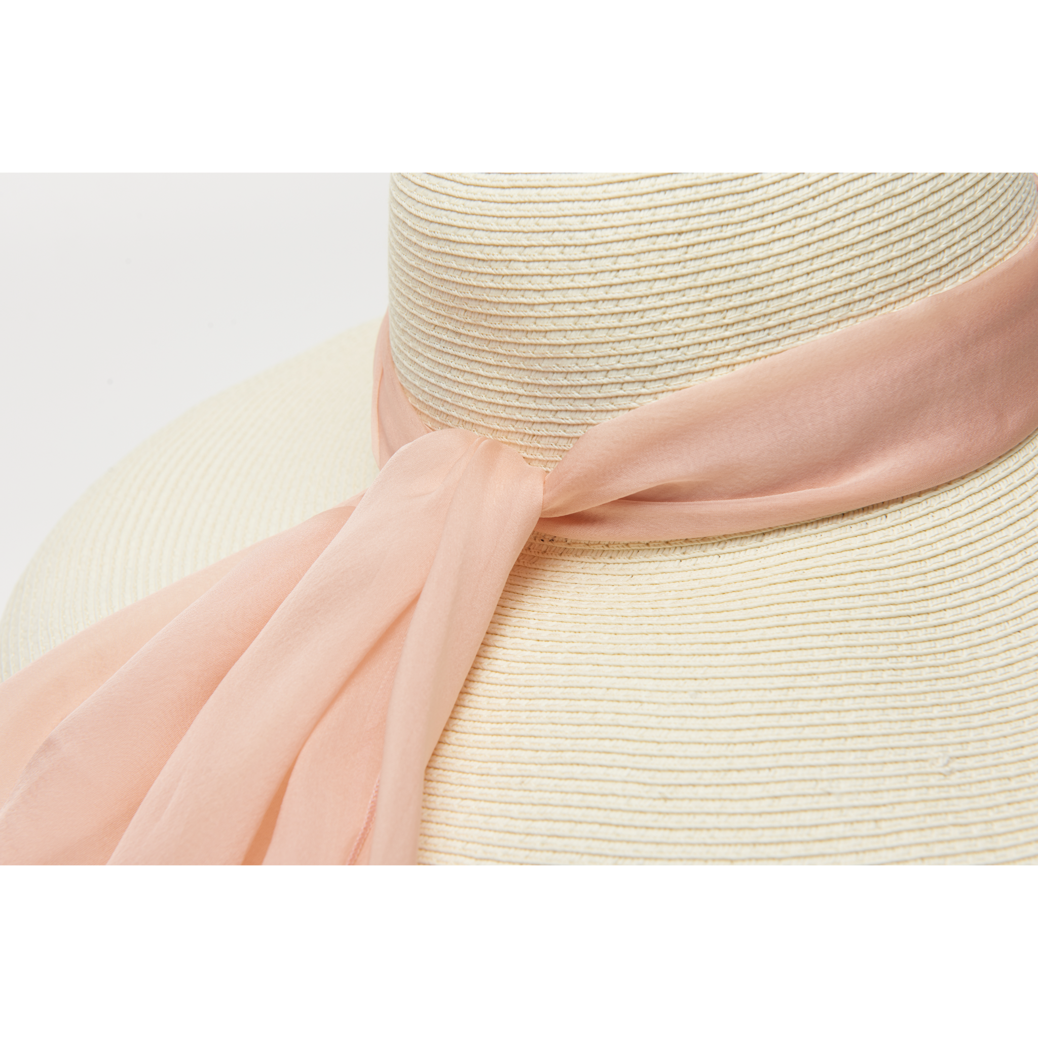 Color Me MIU Bundle 3 in 1 Premium Holiday White Straw Hat with 3 Chiffon Silk Scarves in Rose, Black Aqua - Utopiat