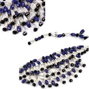 Holly Navy Tiered Bead Necklace Inspired By Breakfast At Tiffany’s - Utopiat